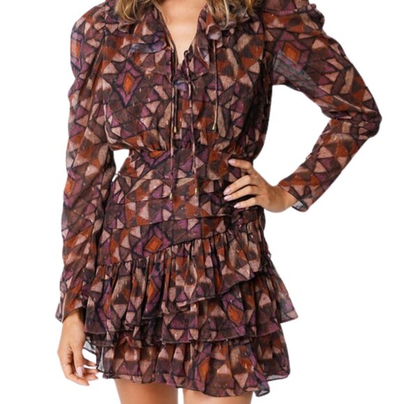 Olivaceous Tiered Ruffle Dress - Picture 4 of 5